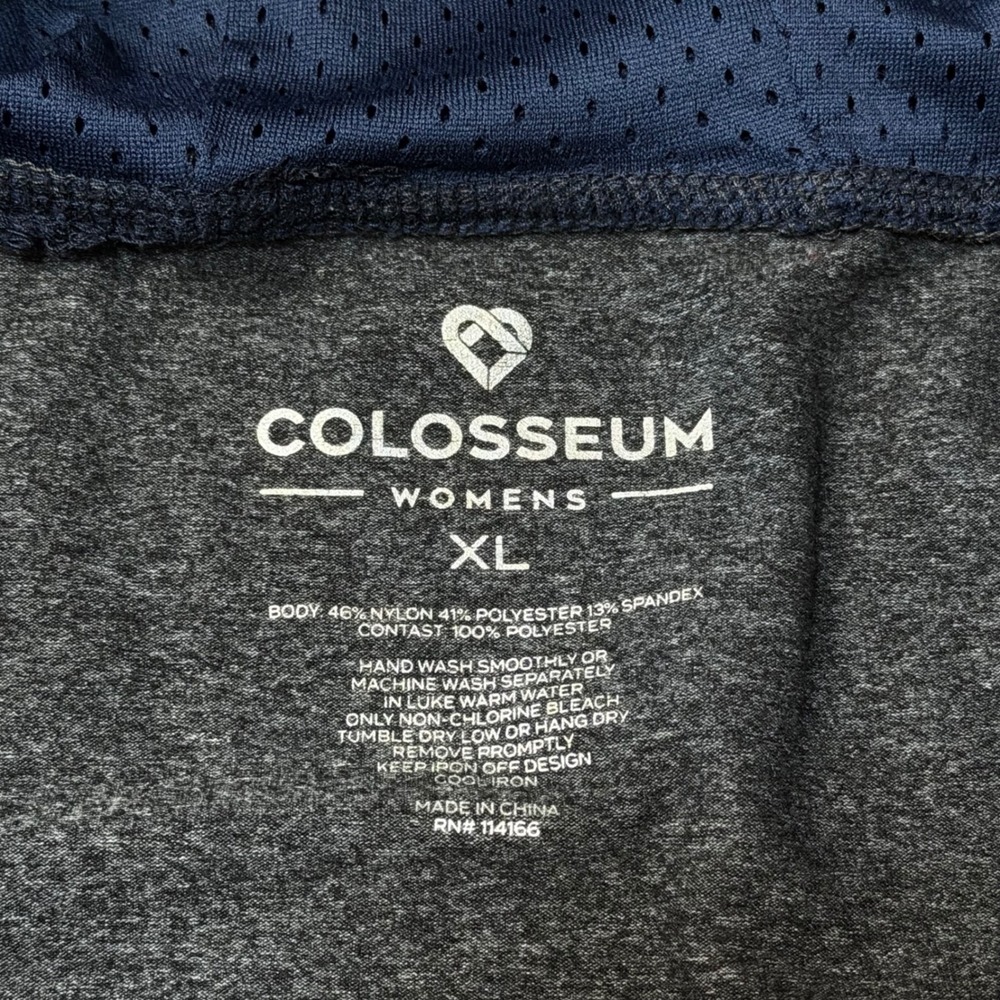 Colosseum West Virginia University WVU Quarter Zip Hoodie Womens XL Gray Navy - Picture 3 of 10